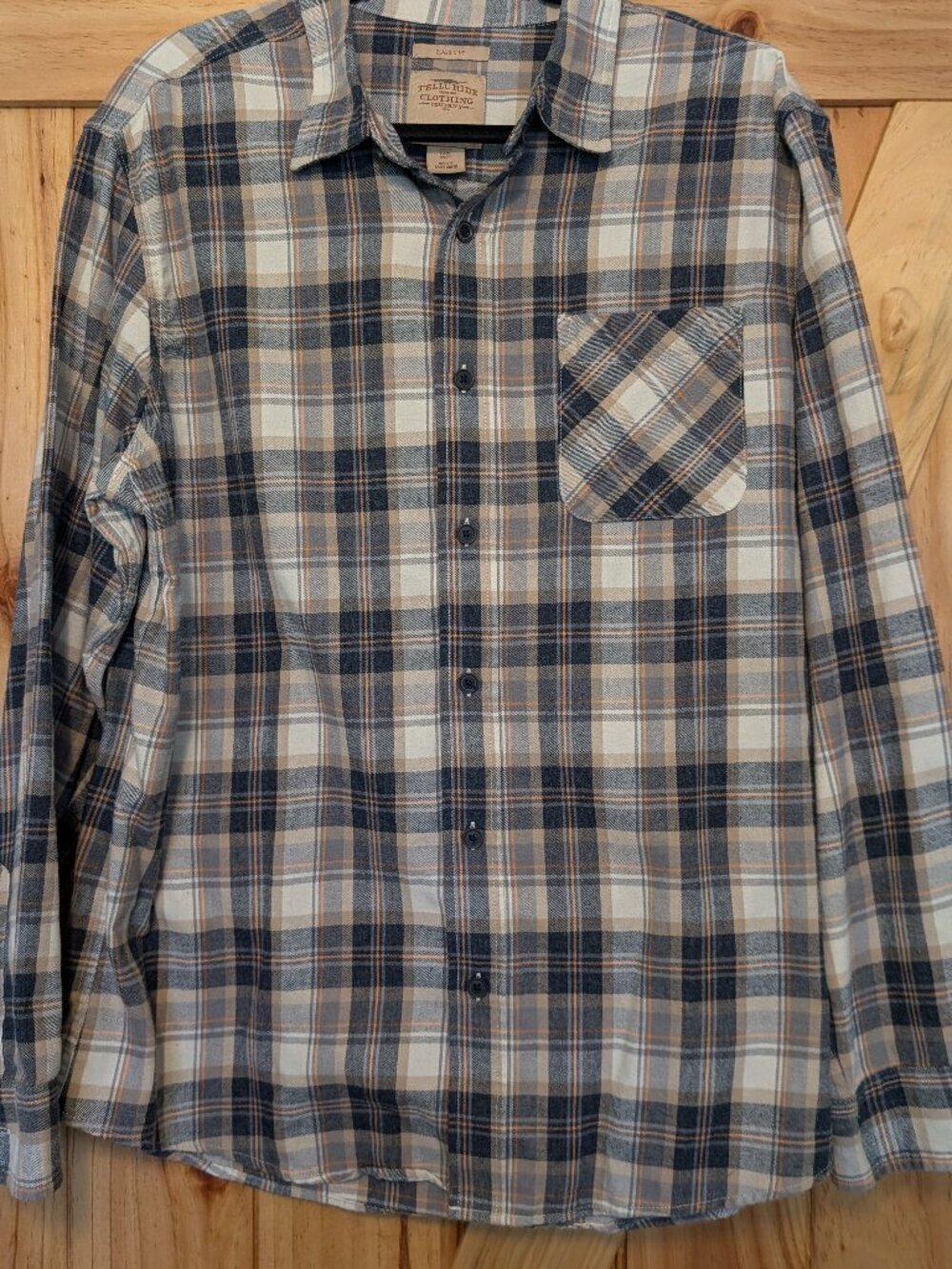 Telluride Plaid Flannel Shirt Size L